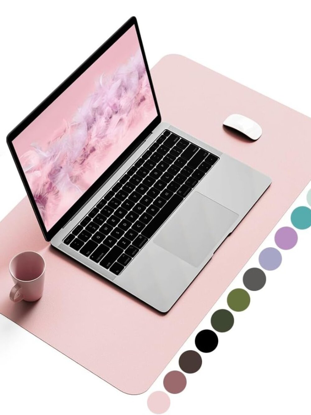 Non-Slip Leather Desk Pad, Waterproof Laptop Computer Desk Keyboard Mat, Table P